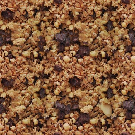 4096 x 4096 seamless pot tileable food pattern chocolate muesli breakfast cereals Chocolate muesli free texture